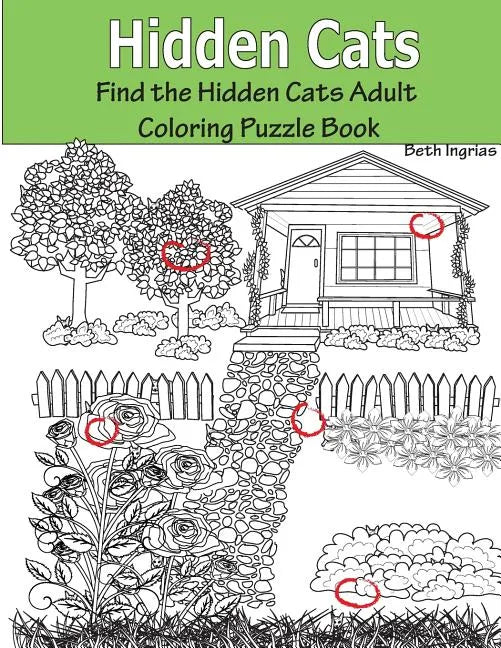 Hidden Cats: Find the Hidden Cats Adult Coloring Puzzle Book - Paperback