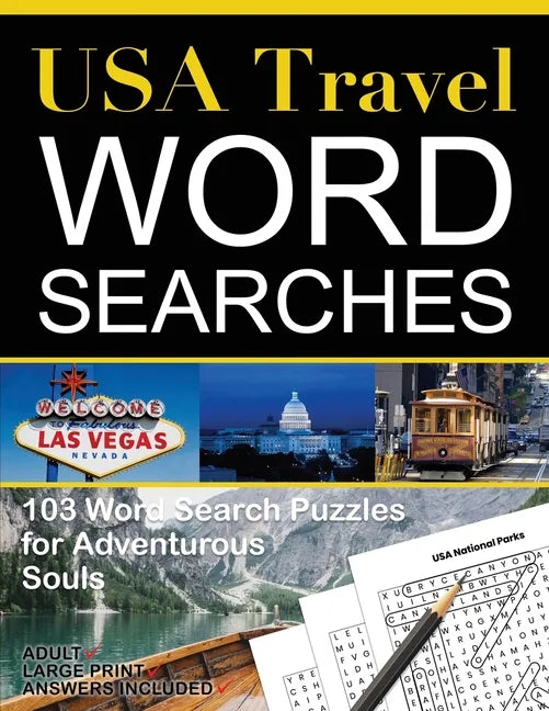 USA Travel Word Searches: 103 Word Search Puzzles for Adventurous Souls - Paperback