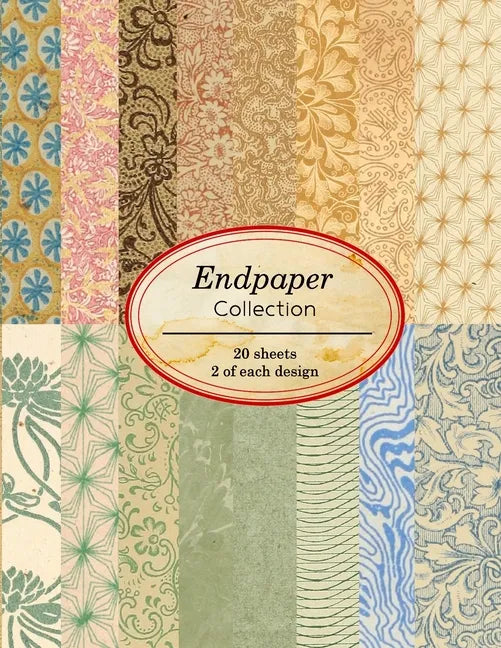 Endpaper Collection: 20 sheets of vintage endpapers for bookbinding and other paper crafting projects - Paperback