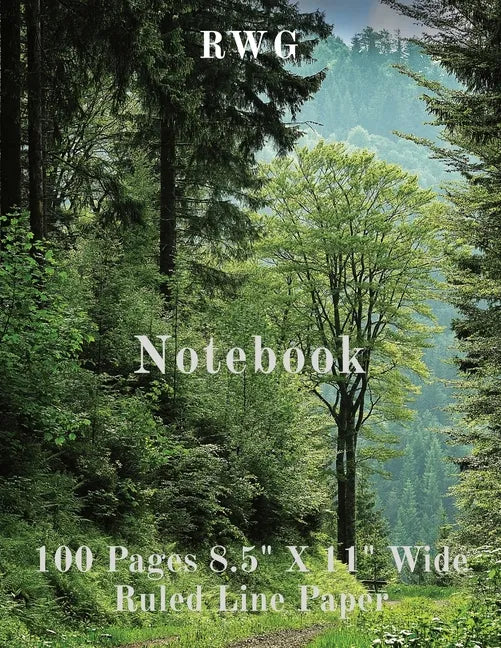 Notebook: 100 Pages 8.5" X 11" Wide Ruled Line Paper - Paperback