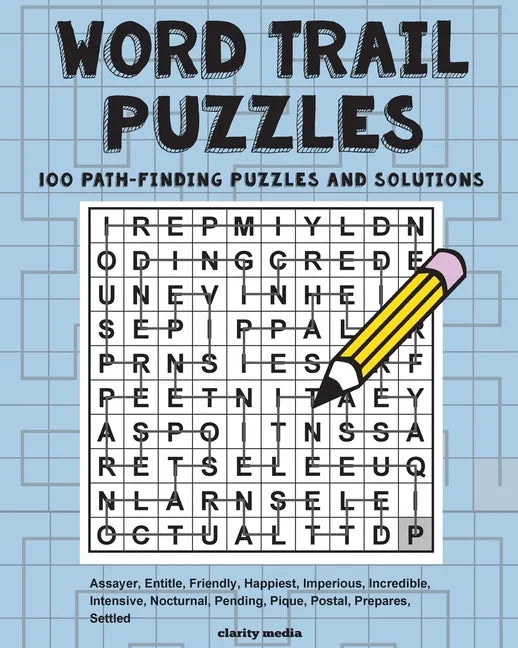Word Trail Puzzles: 100 path-finding puzzles featuring solutions - Paperback