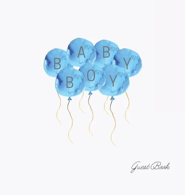 Boy baby shower guest book (Hardback) - Hardcover