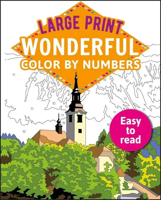 Large Print Wonderful Color by Numbers: Easy to Read - Paperback