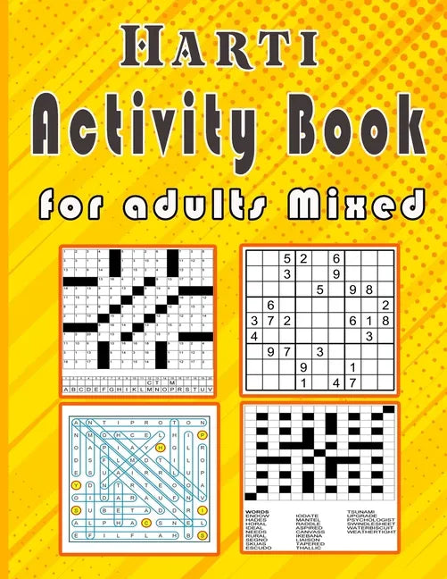Harti Activity book for adults Mixed: Puzzle book mixed ! Soduko, word search, CodeWord and word Fill In / 8,5"x11" 112 pages - Paperback