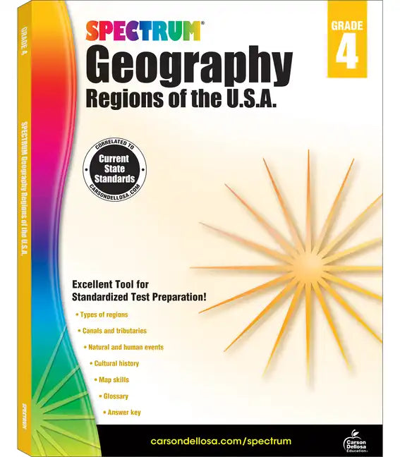 Spectrum Geography, Grade 4: Regions of the U.S.A. Volume 94 - Paperback