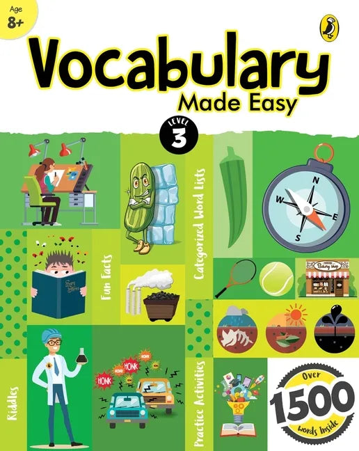 Vocabulary Made Easy Level 3: Fun, Interactive English Vocab Builder, Activity & Practice Book with Pictures for Kids 8+, Collection of 1500+ Everyday - Paperback