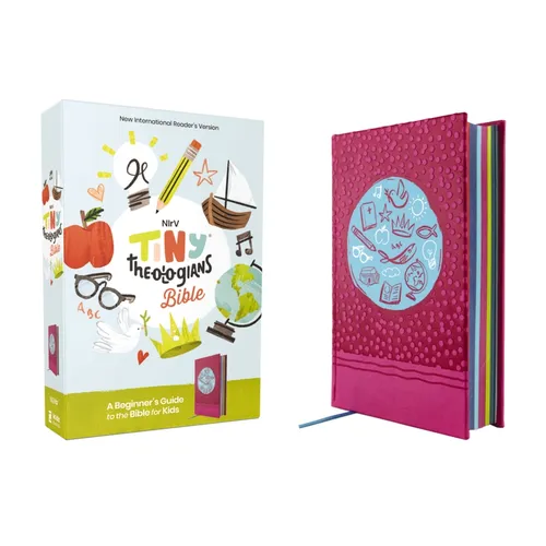 Nirv, Tiny Theologians Bible, Leathersoft Over Board, Pink, Comfort Print: A Beginner's Guide to the Bible - For Kids - Imitation Leather