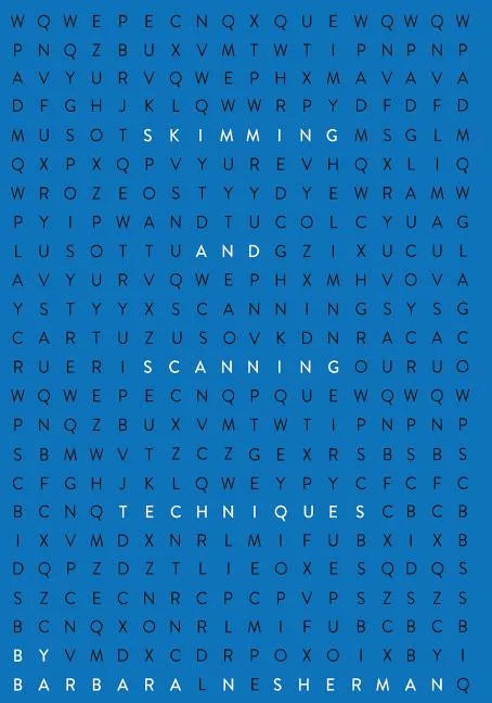 Skimming and Scanning Techniques - Paperback