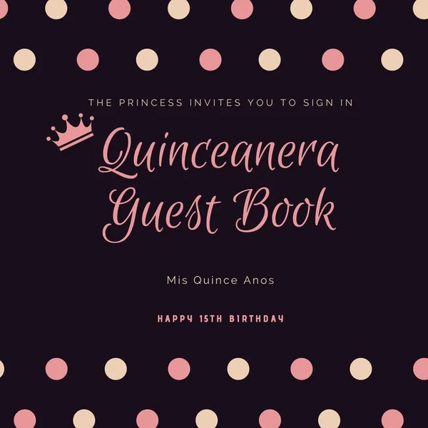 Quinceanera Guest Book: Mis Quince Anos, 15th Birthday Party Journal, Memory Keepsake, Message Guestbook - Paperback