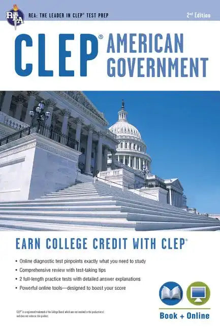 Clep(r) American Government Book + Online - Paperback