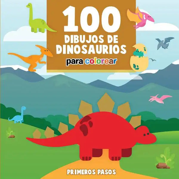 100 Dibujos de Dinosaurios para colorear: Libro Infantil para Pintar - Paperback