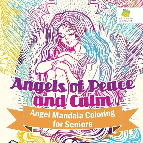 Angels of Peace and Calm Angel Mandala Coloring for Seniors - Paperback