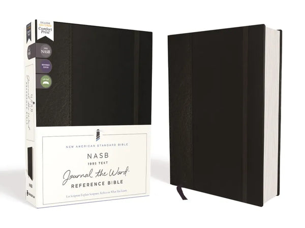 Nasb, Journal the Word Reference Bible, Hardcover, Black, Elastic Closure, Red Letter Edition, 1995 Text, Comfort Print: Let Scripture Explain Scriptu - Hardcover