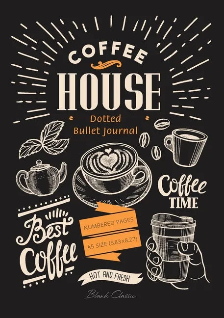 Dotted Bullet Journal: Medium A5 - 5.83X8.27 (Coffee House) - Paperback
