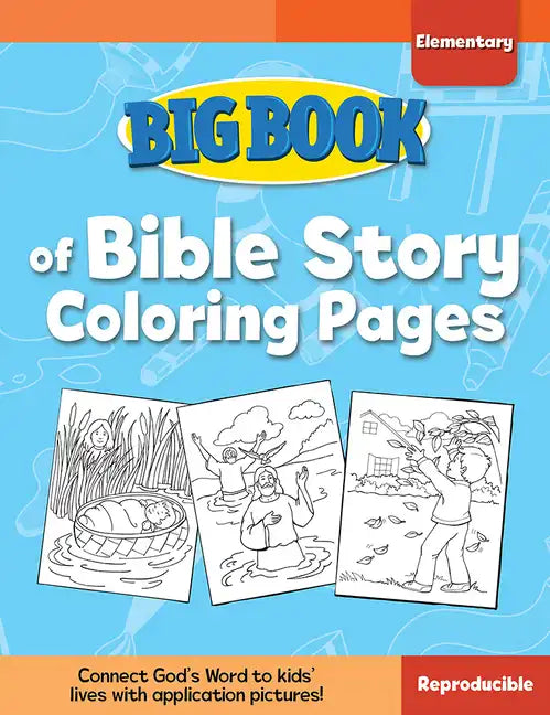 Big Book of Bible Story Coloring Pages for Elementary Kids - Paperback