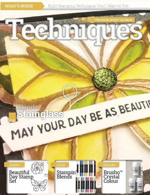 Stamping Techniques Magazine by CraftyPerson: Collection 6 - Stampin' Blends and Brusho Crystal Colour - Paperback