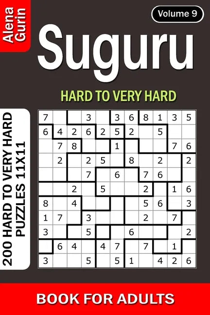 Suguru puzzle book for Adults: 200 Hard to Very Hard Puzzles 11x11 (Volume9) - Paperback