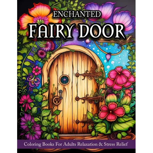 Fairy Door: Coloring Book For Adults Relaxation And Stress Relief - Fantasy Designs Of Fairy Garden Decor, Flowers, And More! - Paperback