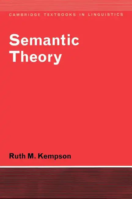 Semantic Theory - Paperback