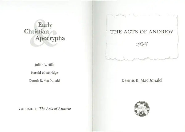 Acts of Andrew: Early Christian Apocrypha - Paperback