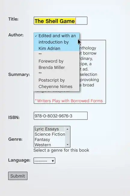 The Shell Game: Writers Play with Borrowed Forms - Paperback