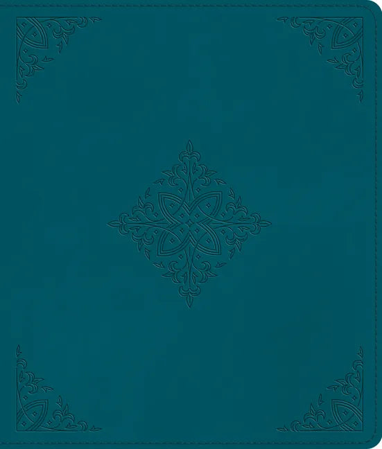 ESV Journaling Bible (Trutone, Deep Teal, Fleur-De-Lis Design) - Imitation Leather