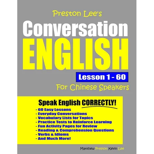 Preston Lee's Conversation English For Chinese Speakers Lesson 1 - 60 - Paperback