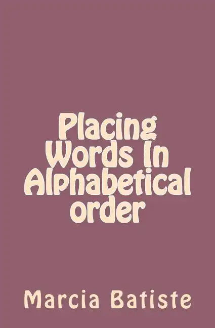 Placing Words In Alphabetical order - Paperback