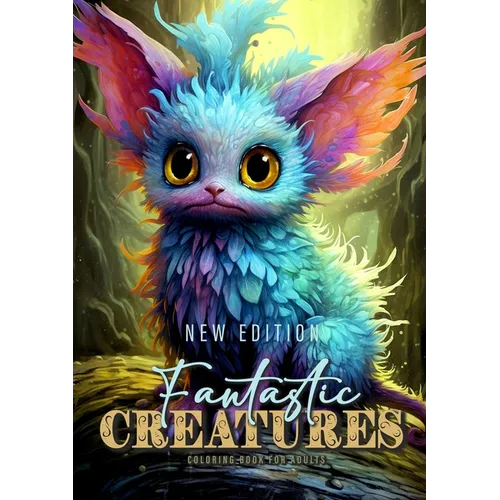 Fantastic Creatures Coloring Book for Adults New Edition: cute Creatures Coloring Book Grayscale cute Monsters Coloring Book for Adults Fantasy Beasts - Paperback