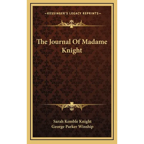 The Journal Of Madame Knight - Hardcover