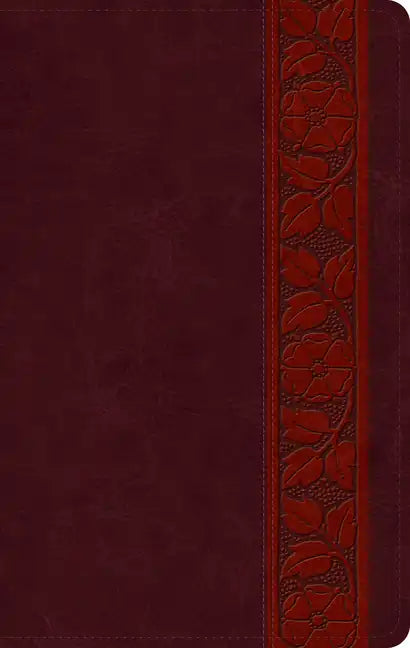 ESV Large Print Personal Size Bible, Red Letter (Trutone, Mahogany, Trellis Design) - Imitation Leather