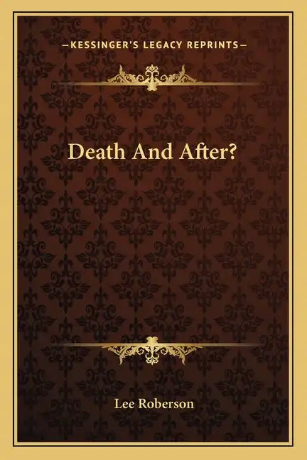 Death and After? - Paperback