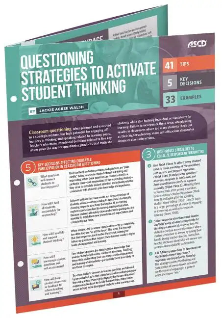 Questioning Strategies to Activate Student Thinking: Quick Reference Guide - Paperback