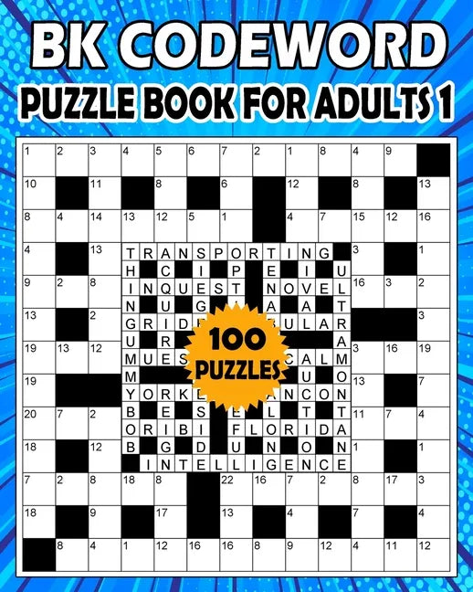 BK Codeword puzzle book for adults 1: Large print codebreaker puzzle book for adults & seniors - 100 Puzzle from (BK Bouchama) - Paperback