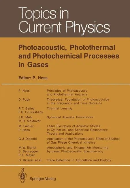 Photoacoustic, Photothermal and Photochemical Processes in Gases - Paperback