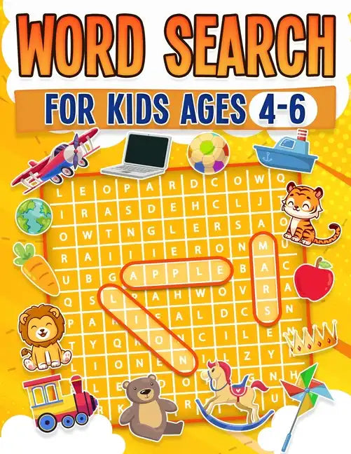 Word Search For Kids Ages 4-6 100 Fun Word Search Puzzles Kids Activity Book Large Print Paperback - Paperback