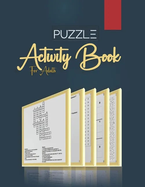 Puzzle Book for Adults: word search, sudoku hard, Trivia, crosswords, and mazes 8,5"x11" 106 pages - Paperback