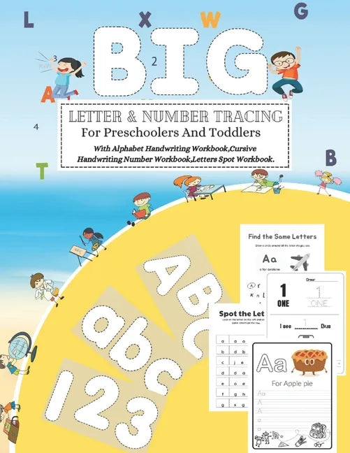 BIG LETTER & NUMBER TRACING For Preschoolers And Toddlers: Practice line tracing, pen control to trace and write ABC Letters, Numbers and Shapes (Home - Paperback