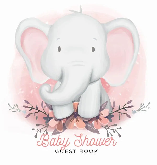 Baby Shower Guest Book: Elephant Boy Theme, Wishes for Baby and Advice for Parents, Personalized with Space for Guests to Sign In and Leave Addresses, - Hardcover