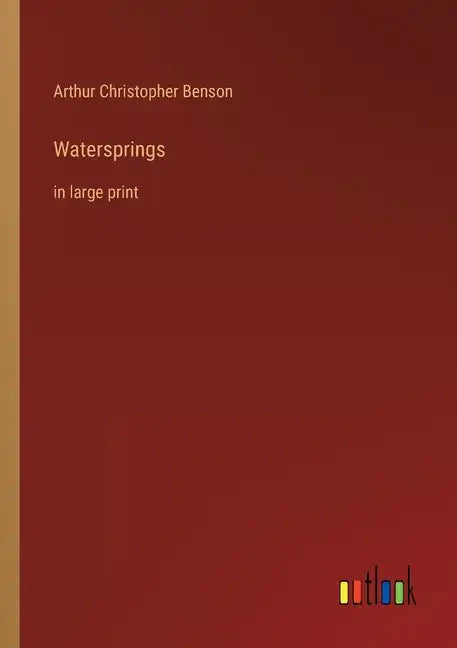 Watersprings: in large print - Paperback