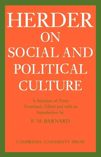 J. G. Herder on Social and Political Culture - Paperback