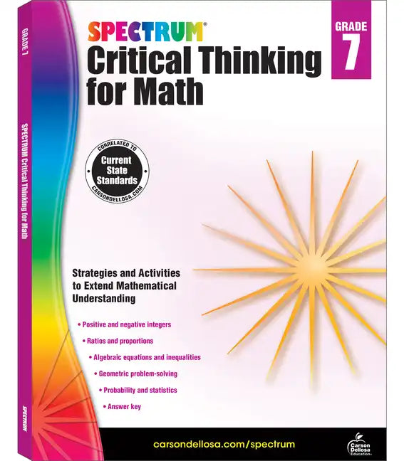 Spectrum Critical Thinking for Math, Grade 7: Volume 49 - Paperback
