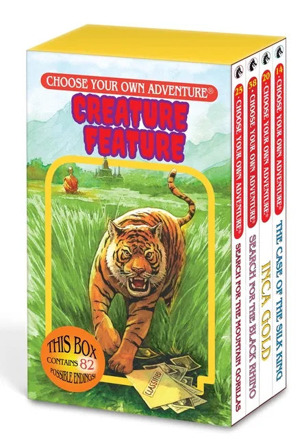 Choose Your Own Adventure 4-Book Boxed Set Creature Feature Box (the Case of the Silk King, Inca Gold, Search for Black Rhino, Search for Mountain Gor - Boxed Set