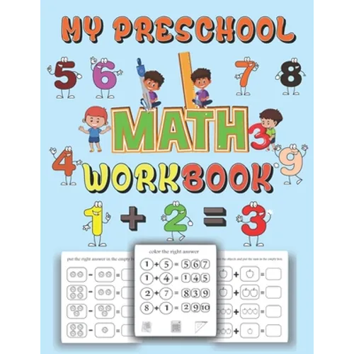 My preschool Math workbook: kindergarten math workbook addition and subtraction age 3 to 8 . learn Math with an easy and fun way through activitie - Paperback