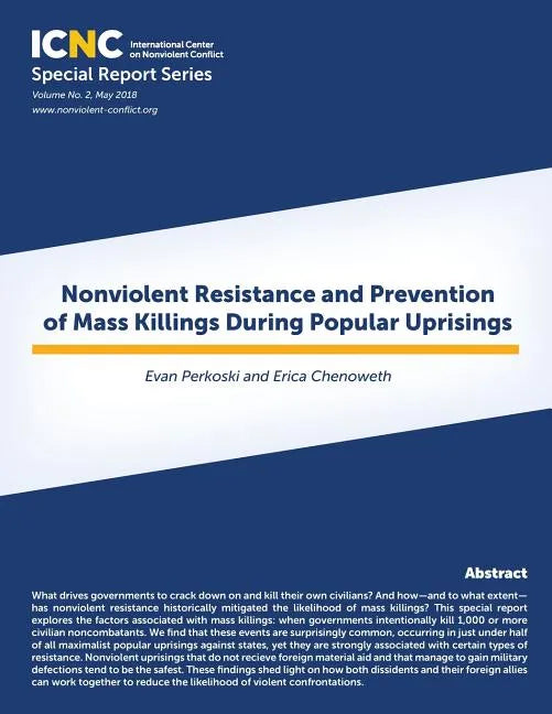 Nonviolent Resistance and Prevention of Mass Killings During Popular Uprisings - Paperback
