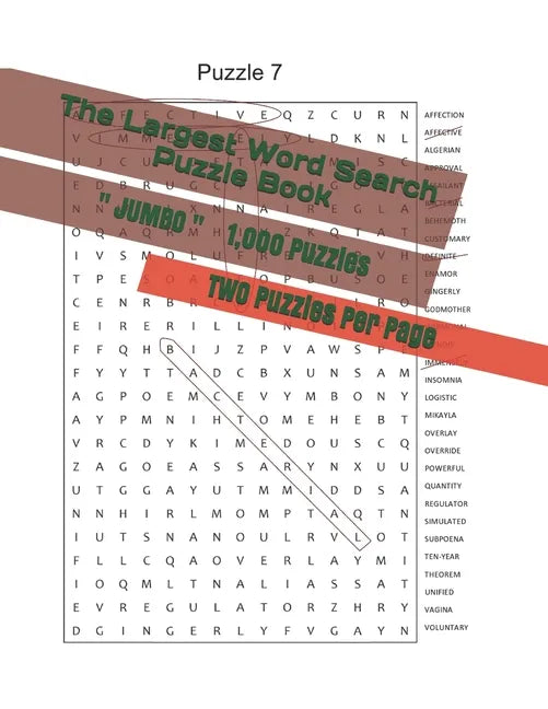 The Largest Word Search Puzzle Book: 1,000 Puzzles - JUMBO size LARGE print - Paperback
