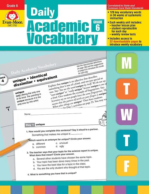 Daily Academic Vocabulary, Grade 6 Teacher Edition - Paperback