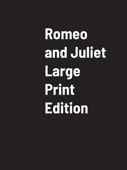 Romeo And Juliet Large Print - Paperback
