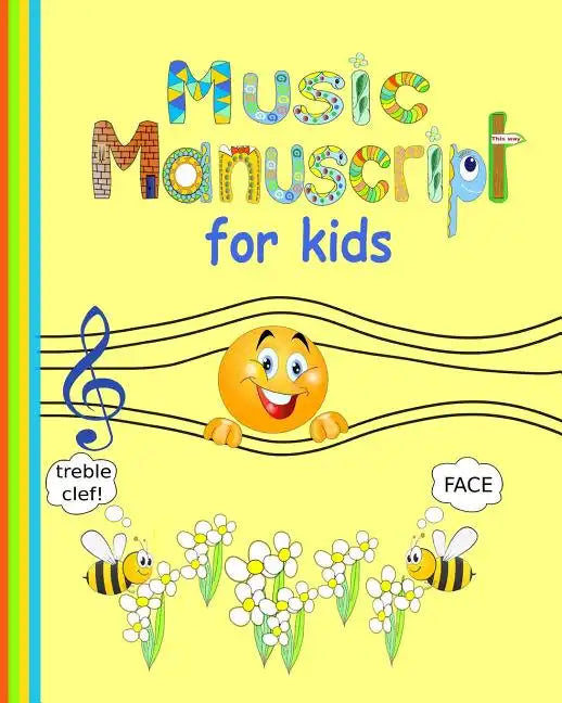 Music Manuscript: Great for kids 8 large staves per page 46 pages - Paperback