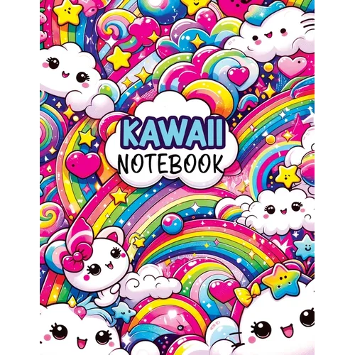 Kawaii Notebook: Composition Notebook for Kids with Dotted Midline and Picture Space Writing Paper, Perfect for Primary Journals in Grades K-2 - Paperback